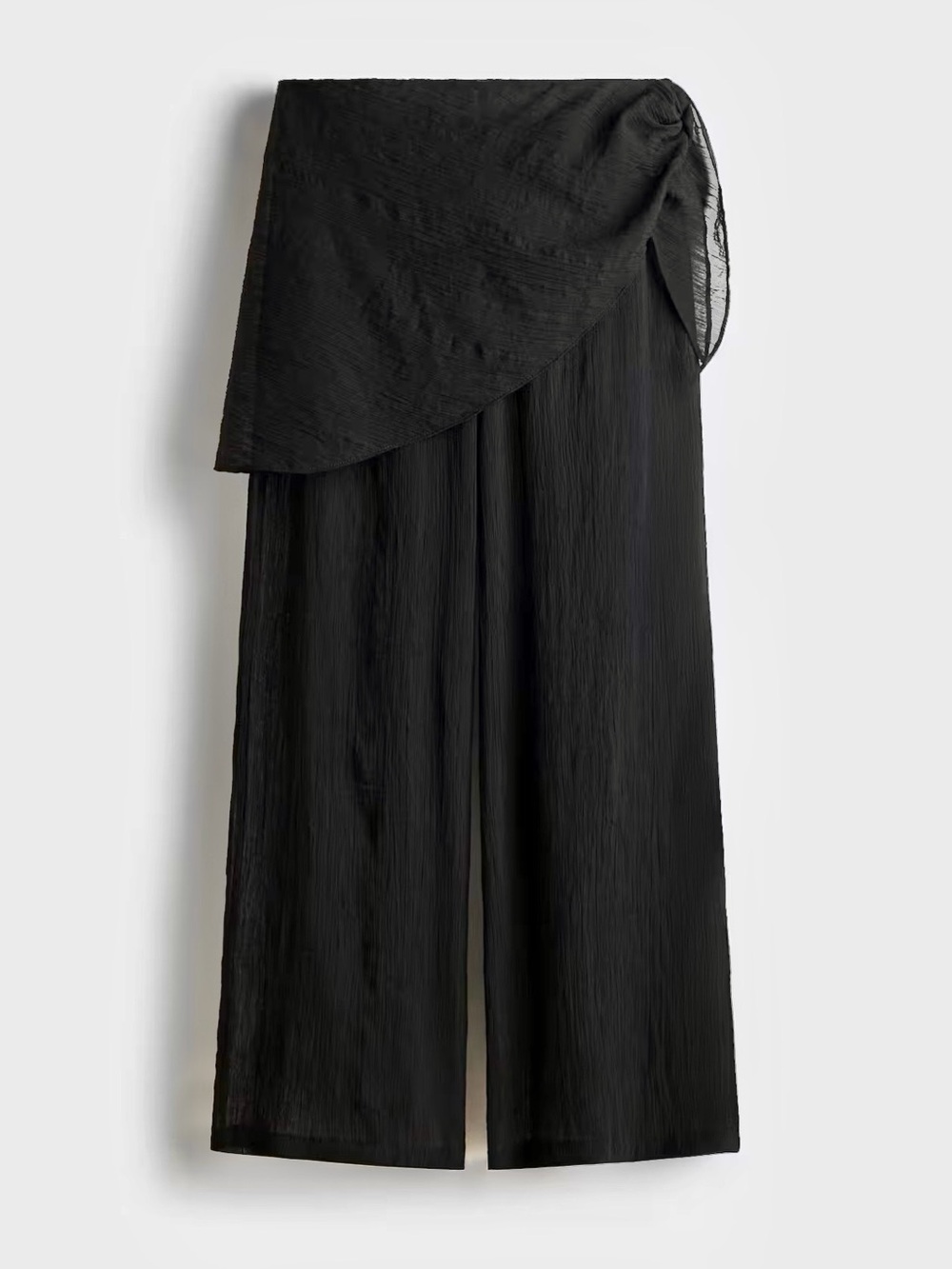 H&M NWT Black Sheer Wrap tie side Sarong pants swim Cover-Up - Picture 1 of 6